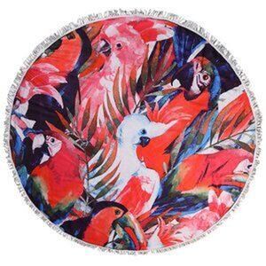 Tropical Birds Round Beach Towel Beach Blanket Beach Throw Yoga Mat